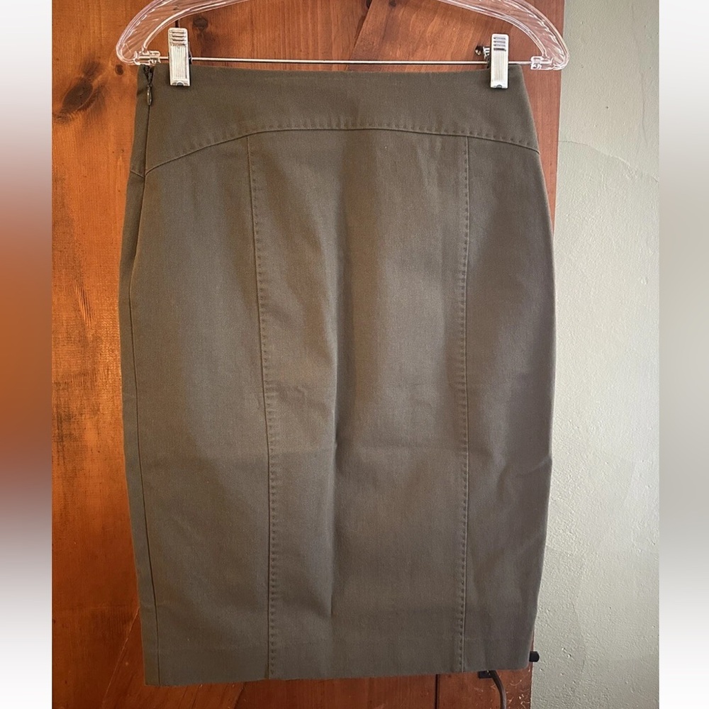 NWT Banana Republic Army Green Pencil Skirt Sz 0